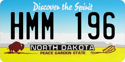 ND license plate HMM196