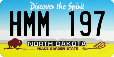 ND license plate HMM197
