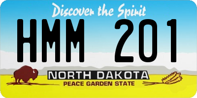 ND license plate HMM201