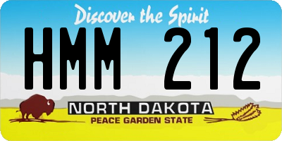 ND license plate HMM212
