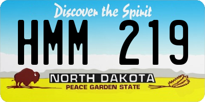 ND license plate HMM219