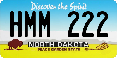 ND license plate HMM222