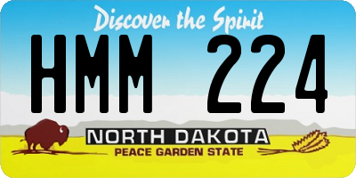 ND license plate HMM224