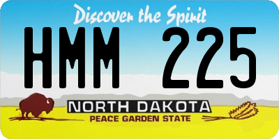 ND license plate HMM225