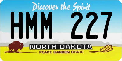 ND license plate HMM227