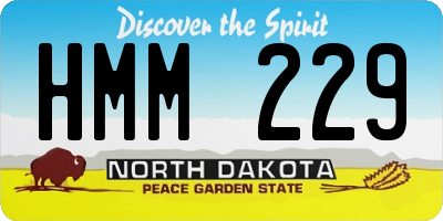 ND license plate HMM229