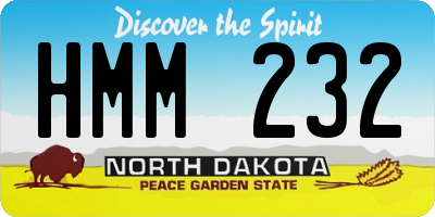 ND license plate HMM232