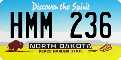 ND license plate HMM236