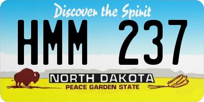 ND license plate HMM237