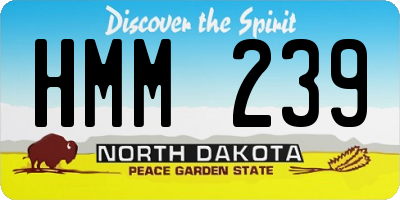 ND license plate HMM239