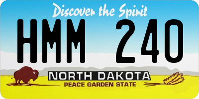 ND license plate HMM240