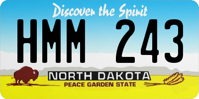 ND license plate HMM243