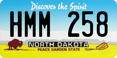 ND license plate HMM258