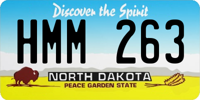 ND license plate HMM263