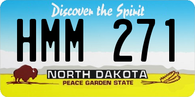 ND license plate HMM271