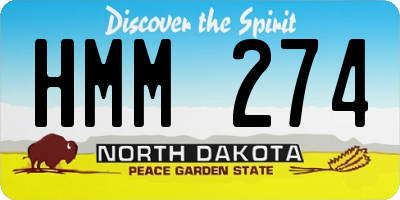 ND license plate HMM274