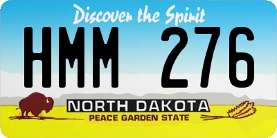 ND license plate HMM276