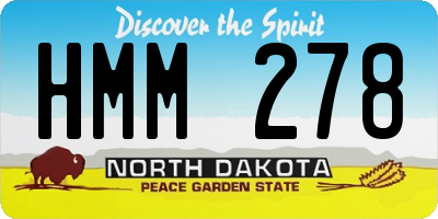 ND license plate HMM278