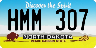 ND license plate HMM307