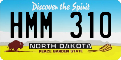 ND license plate HMM310
