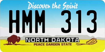 ND license plate HMM313
