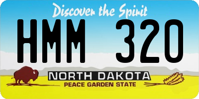 ND license plate HMM320