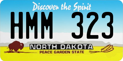 ND license plate HMM323