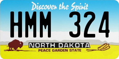 ND license plate HMM324
