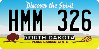 ND license plate HMM326