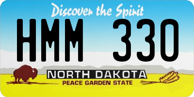 ND license plate HMM330