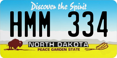 ND license plate HMM334