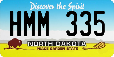 ND license plate HMM335