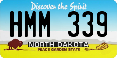 ND license plate HMM339