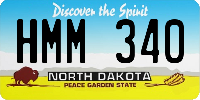 ND license plate HMM340
