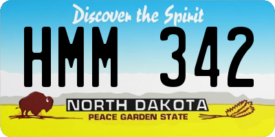 ND license plate HMM342