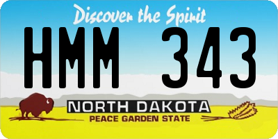 ND license plate HMM343
