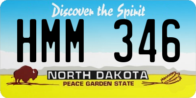 ND license plate HMM346