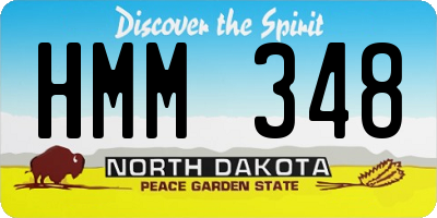 ND license plate HMM348