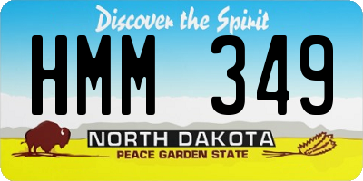 ND license plate HMM349
