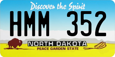ND license plate HMM352
