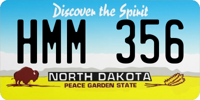 ND license plate HMM356
