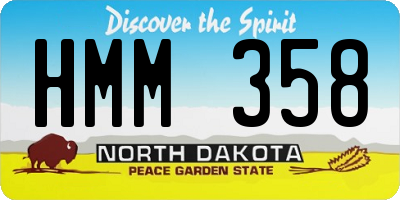 ND license plate HMM358