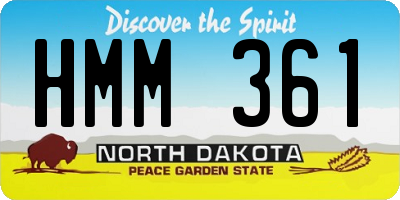 ND license plate HMM361