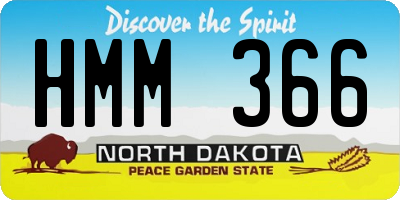 ND license plate HMM366