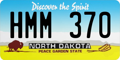ND license plate HMM370
