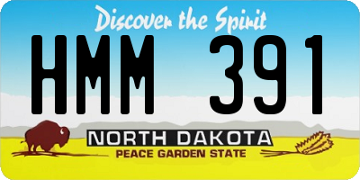 ND license plate HMM391