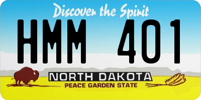 ND license plate HMM401