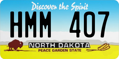 ND license plate HMM407