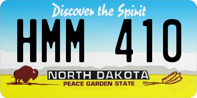 ND license plate HMM410