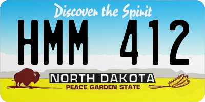 ND license plate HMM412